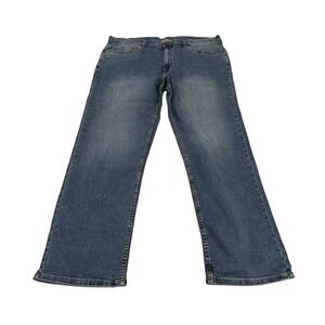 Ridgecut Toughwear Men 42x32 Flex Work Jean Straight Fit Medium Wash Denim Blue